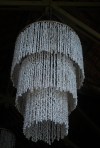 chandelier made of shells at the Hotel Kia Ora Resort & Spa on Rangiroa, Tuamotu Islands, French Polynesia©Jean Janssen