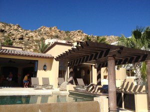 Our pool, complete with swim-up bar. Villa Gran Vista, Cabo San Lucas, Mexico.©Jean Janssen