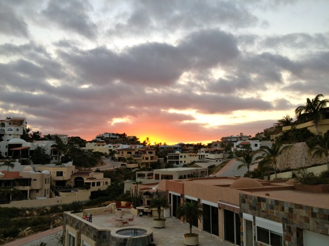 A sunset view from our terrance our last night in Cabo San Lucas. ©Jean Janssen