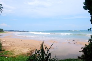 Beach at Galle with the old Dutch Fort in the Background at the Lighthouse Hotel, Galle, Sri Lanka. ©Jean Janssen