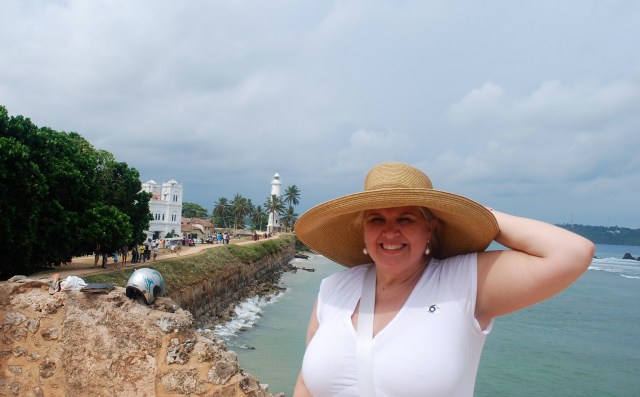 Natasha along the ramparts at the Dutch Fort in Galle, Sri Lanka.