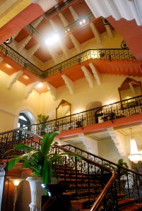 Interior tower of the Taj Mahal Palace Hotel which opened in 1903 in Mumbai India. ©Jean Janssen 