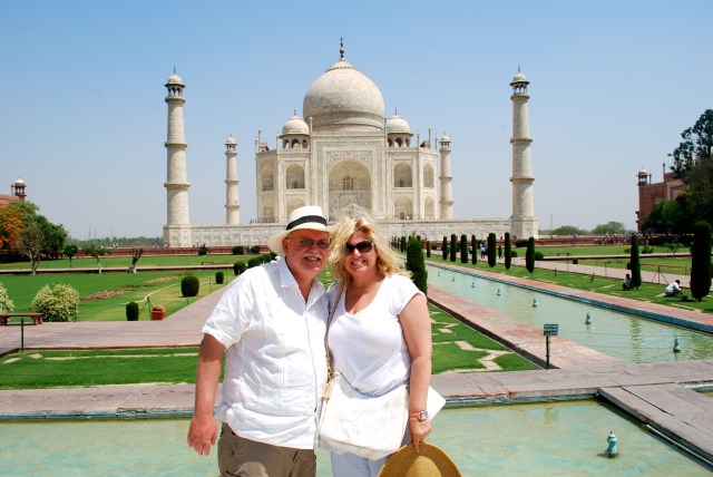 Boris and Natasha at the Taj Mahal Agra, India.