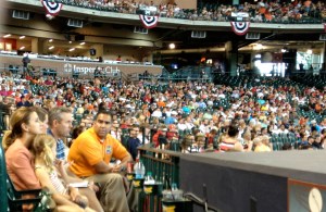 Also on our row, the new Astros President of Business Operations, Reid Ryan and his family. ©Jean Janssen