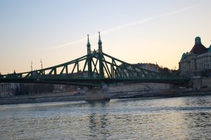 The Liberty Bridge as seen from our Juliet balcony