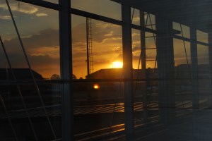 Our first South African sunset. Johannesburg Airport. ©Jean Janssen