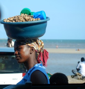 Get a snack of peanuts at the beach, Maputo,  Mozambique ©Jean Janssen 