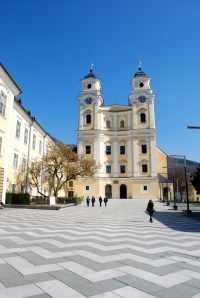 The church had this fabulous patterned stone mall leading up toward it. ©Jean Janssen.