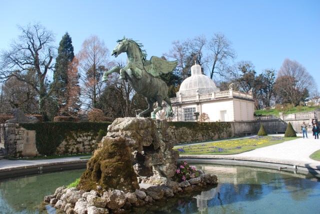 Pegasus Statute in Mirabell Gardens, Salzburg, Austria featured in the S of M as part of "Do Re Mi" ©Jean Janssen 