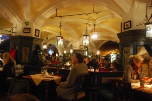 Dinner at the Ratskeller, below the town hall Munich, Germany