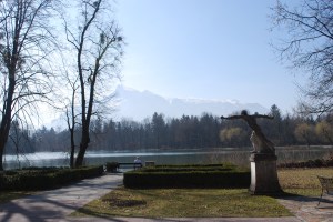 Untersberg Mountain as seen from the grounds of Schloss Leopoldskron, Salzburg, Austria ©Jean Janssen