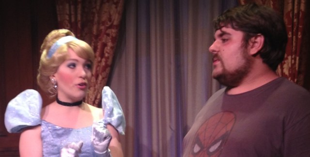 You can even get a fast pass for some interactive time with the characters.  Rocky had quite the conversation with Cinderella.   ©Jean Janssen