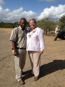 With Zachariah at the air strip just before our departure from Selous.