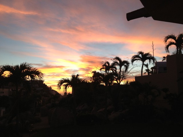 A sunrise view from our patio at Villa Descanso. ©Jean Janssen