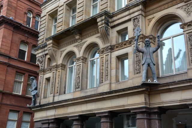 Check out statutes of two of the fab four in this photo. You’ll have to make your own visit to Liverpool to see all four.  ©Jean Janssen