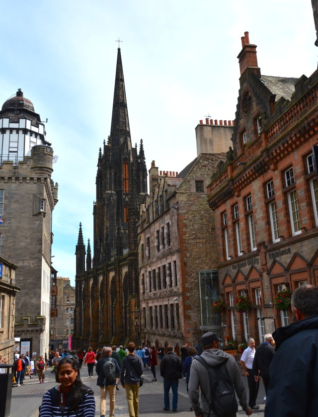 Looking down the royal mile from Edinburgh Castle. ©Jean Janssen