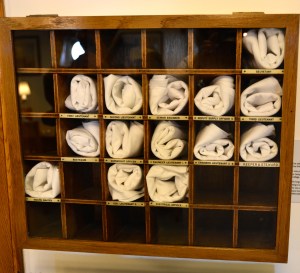 Officer's individual napkin cubby on the Royal Yacht Britannia. ©Jean Janssen