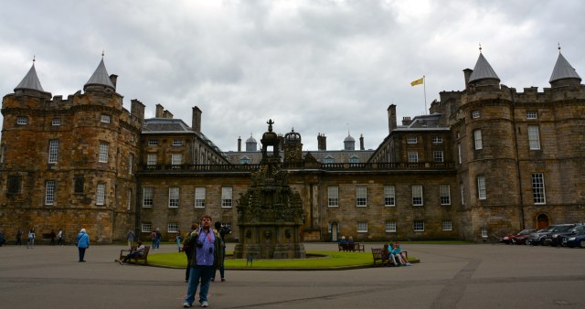 The Palace of Holyroodhouse, Edinburgh, Scotland.  The original medieval tower is on the left side. ©Jean Janssen 