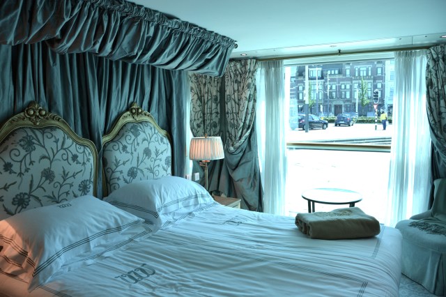 Our beautiful room aboard Uniworld's  SS Antoinette. ©Jean Janssen