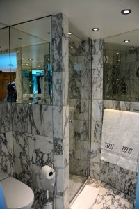 Small, but pretty swanky bathroom on the SS Antoinette. ©Jean Janssen