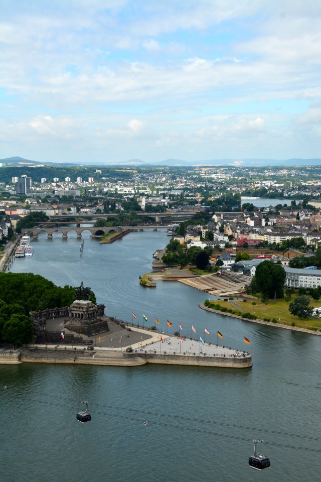 The Duetsche Eck, the German Corner, at the intersection of the Rhine and Moselle Rivers, Germany. ©Jean Janssen